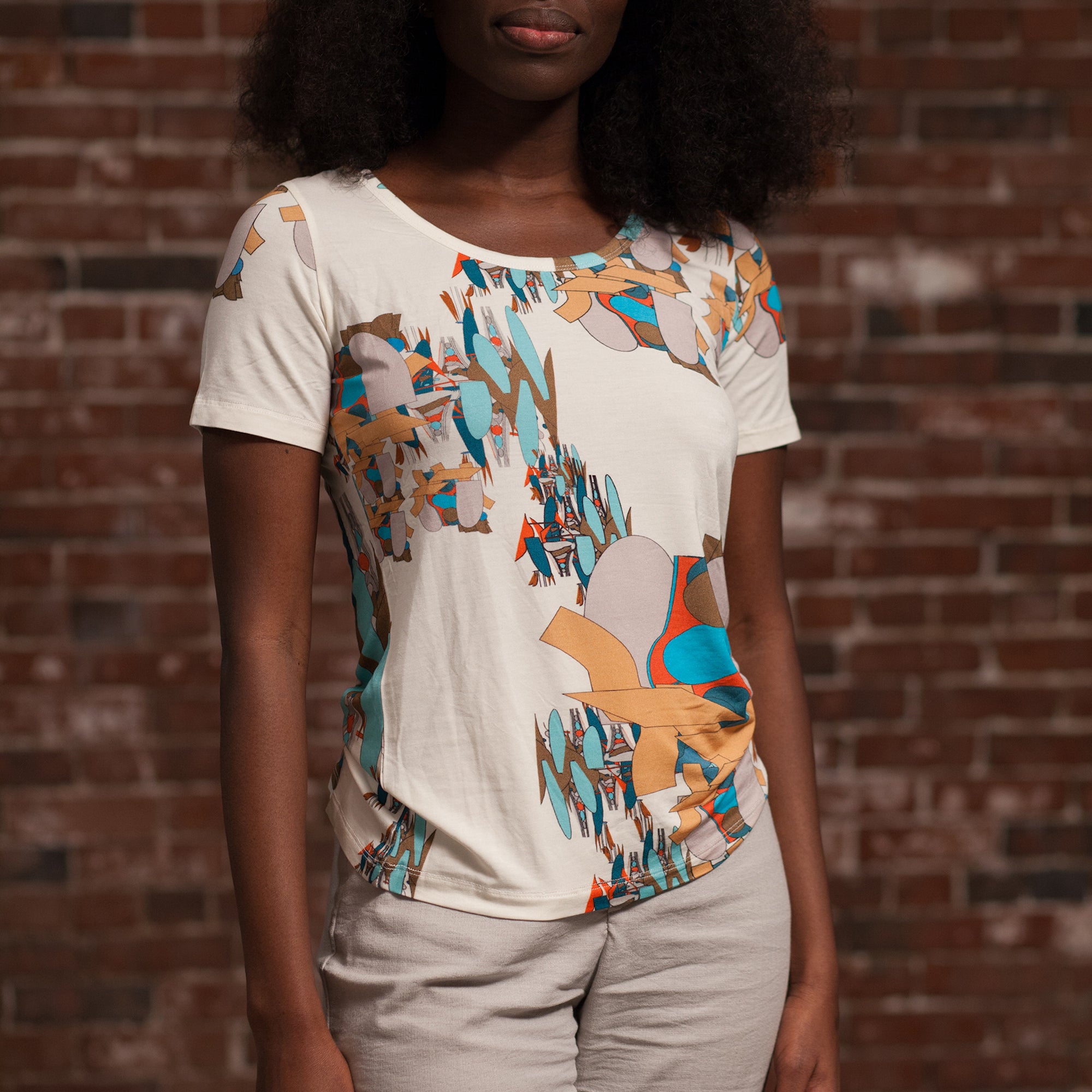 Dogon Anemone Taupe T-Shirt