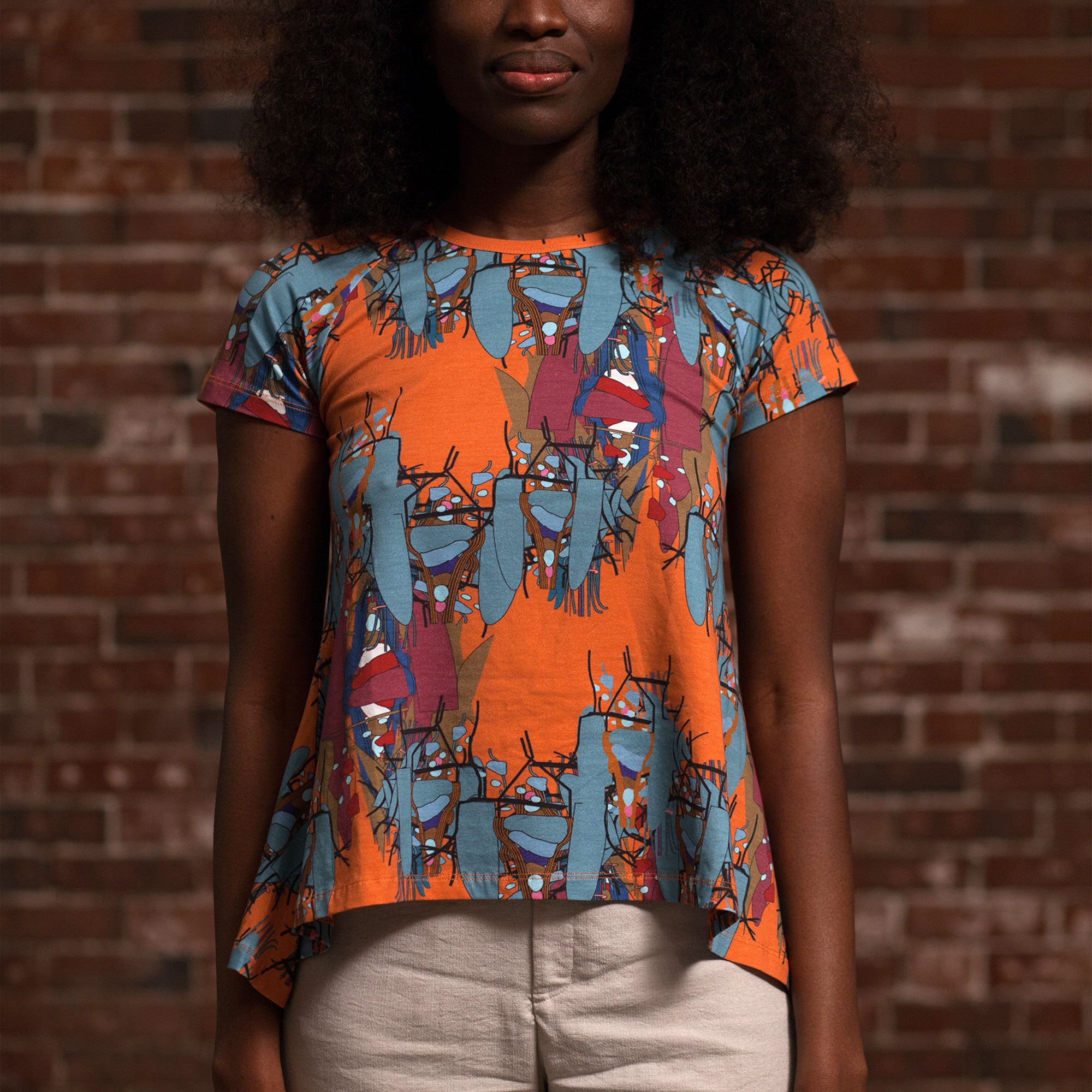 Dogon Lily Marron T-Shirt