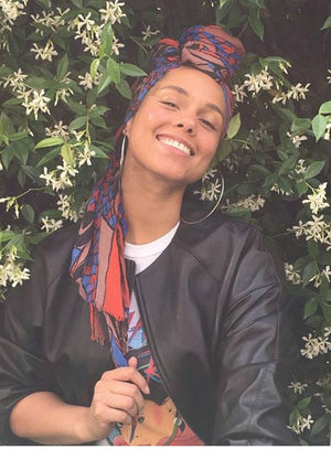 Alicia Keys Wearing Our Djenne Scarf!