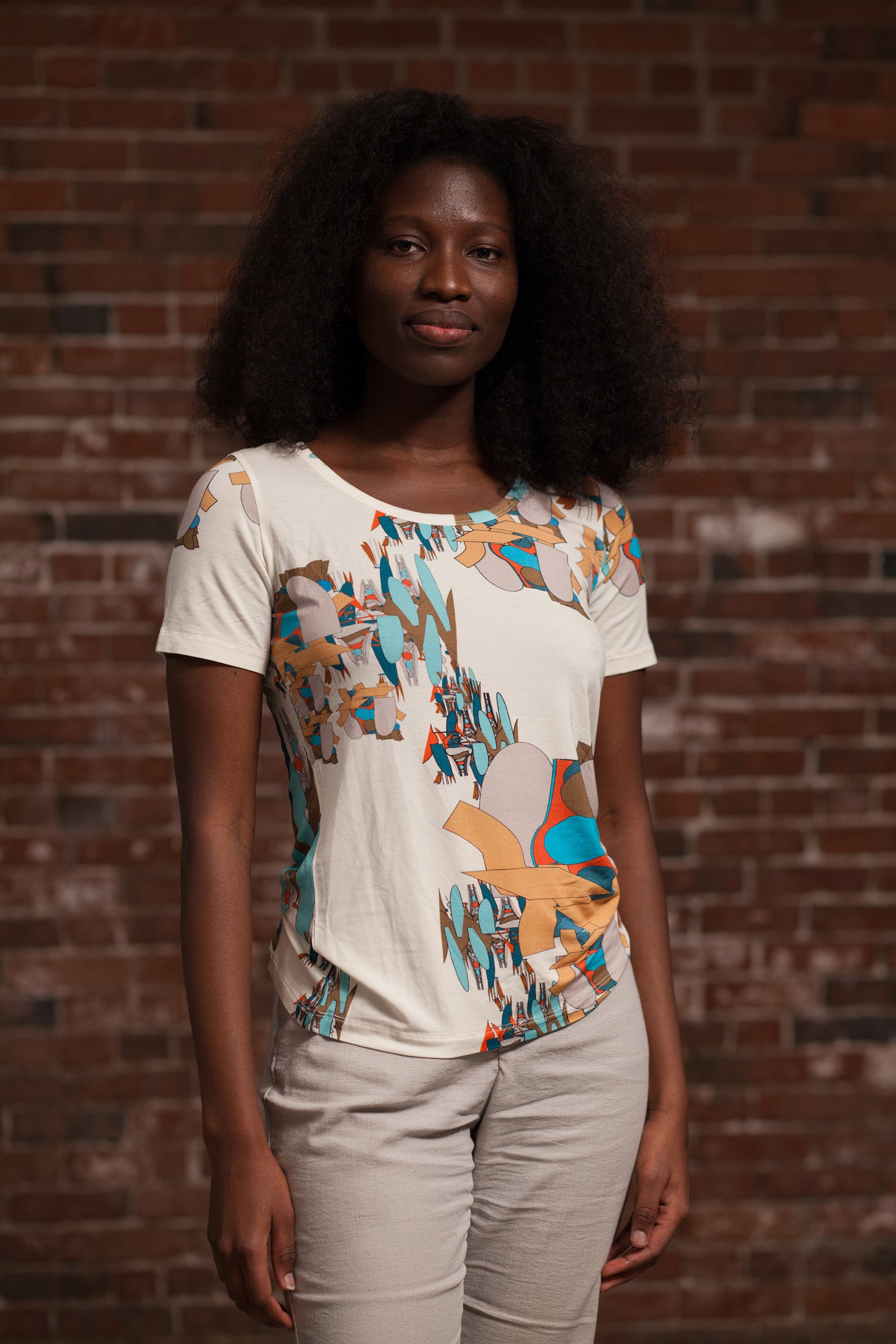 Dogon Anemone Taupe T-Shirt